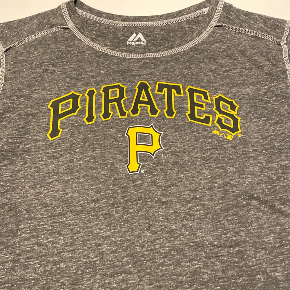 Majestic MLB Pittsburgh Pirates baseball T-shirt women’s short sleeve XL new